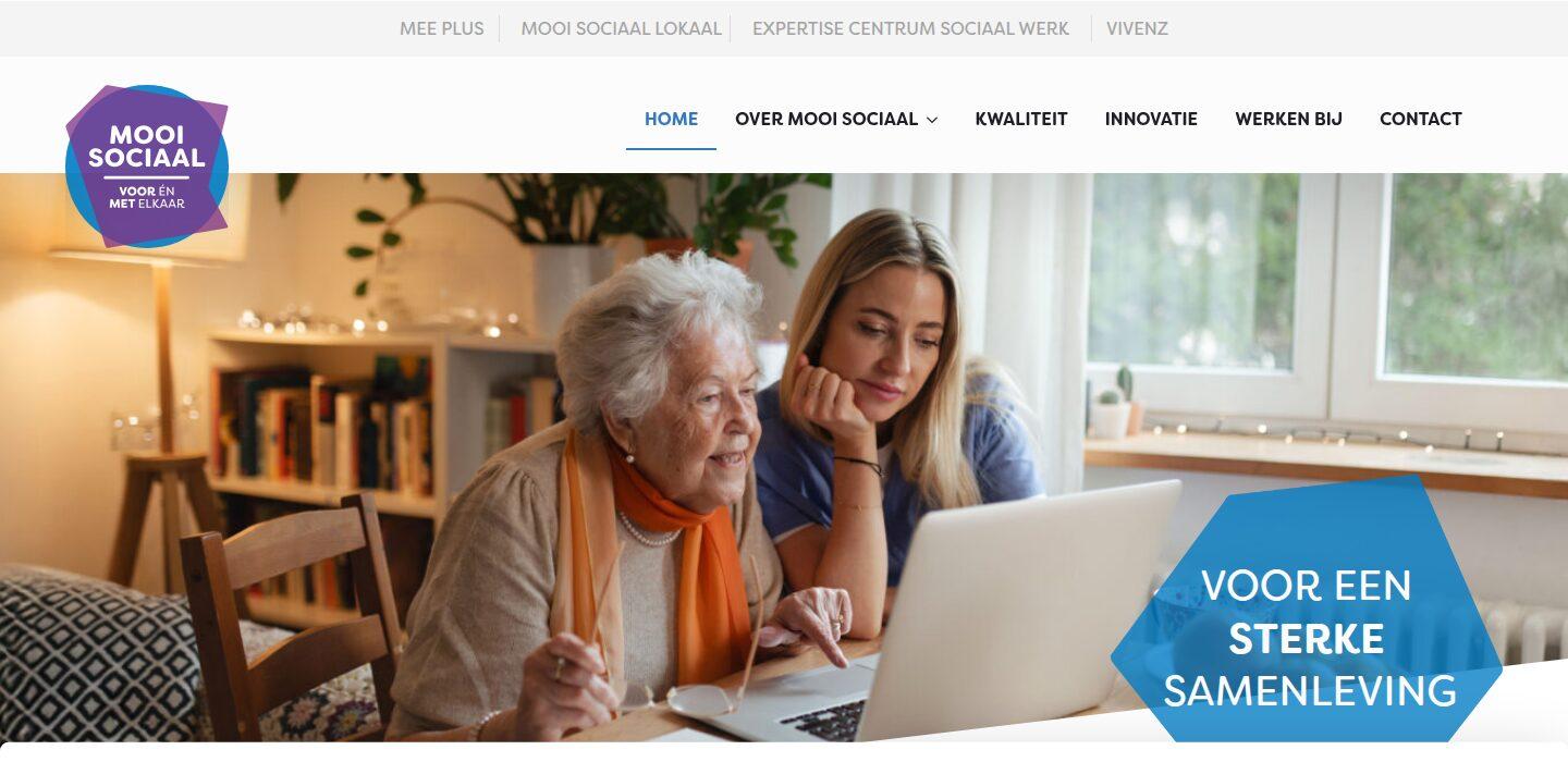 Case screenshot van Mooi Sociaal